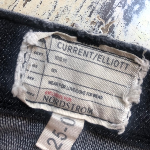 CURRENT/ELLIOTT Moto Stretch Skinny Jeans Faded Black Charcoal Size 25 - Picture 3 of 11